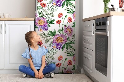 Magnetiskt kylskåpsöverdrag Pionbukett