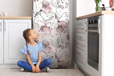Magnetiskt kylskåpsöverdrag Pastellvallmo