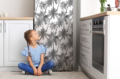 Magnetiskt kylskåpsöverdrag Grå palm