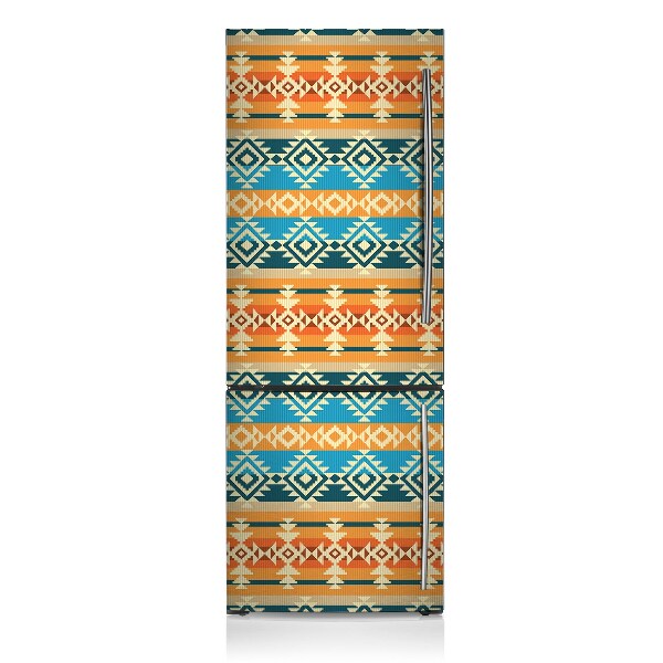 Magnetiskt kylskåpsöverdrag Färgglada boho mönster