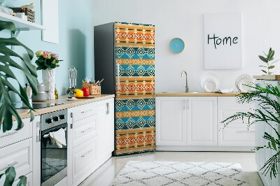 Magnetiskt kylskåpsöverdrag Färgglada boho mönster