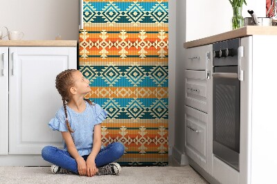 Magnetiskt kylskåpsöverdrag Färgglada boho mönster