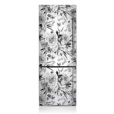 Magnetiskt kylskåpsöverdrag Buketter av grå blommor