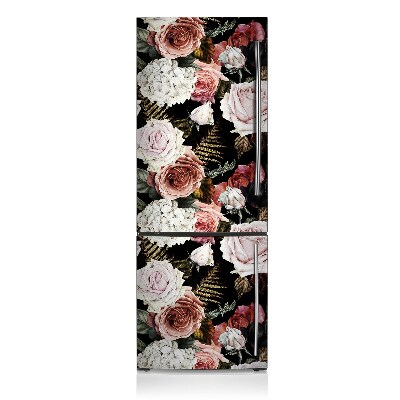 Magnetiskt kylskåpsöverdrag Barockblommor