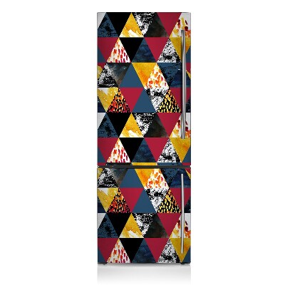 Magnetiskt kylskåpsöverdrag Mosaik trianglar