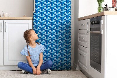 Magnetiskt kylskåp skydd Blå 3D abstraktion