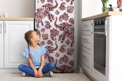 Magnetiskt kylskåpsöverdrag Elefant paisley mönster