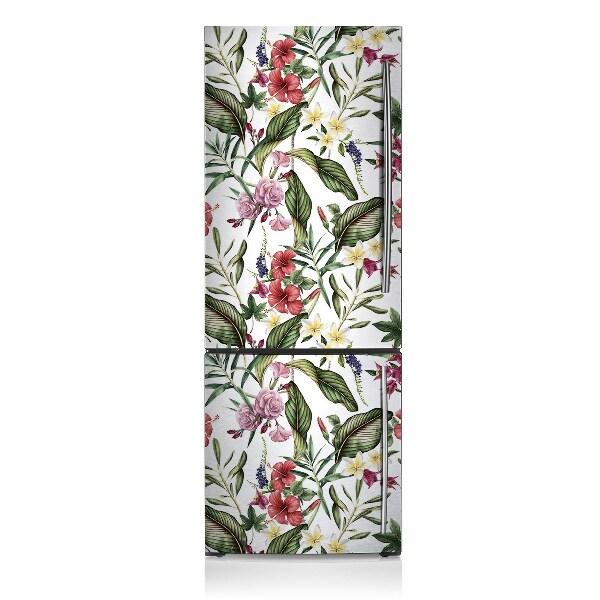 Magnetiskt kylskåp skydd Tropiska blommor