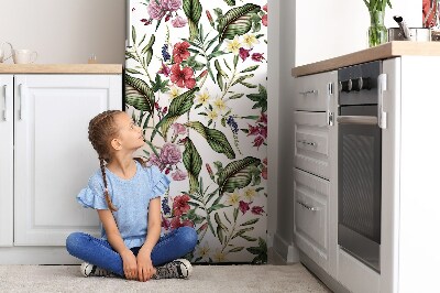 Magnetiskt kylskåp skydd Tropiska blommor