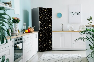 Magnetiskt kylskåp skydd Guld och svart mosaik