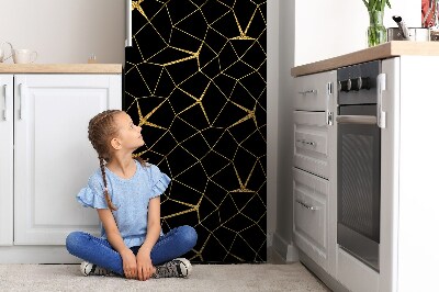 Magnetiskt kylskåp skydd Guld och svart mosaik
