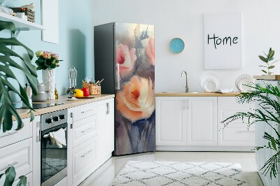 Magnetiskt kylskåpsöverdrag Orange rosor