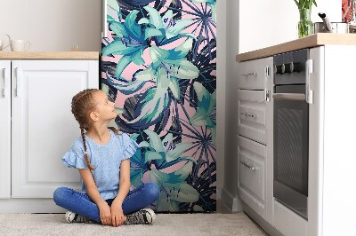 Magnetiskt kylskåpsöverdrag Lilja målad