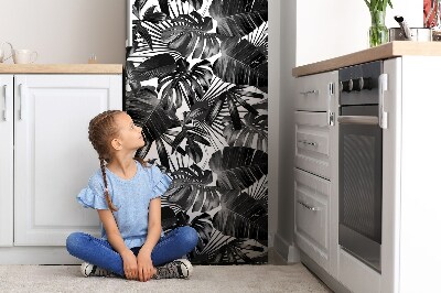 Magnetiskt kylskåpsöverdrag Mörka löv