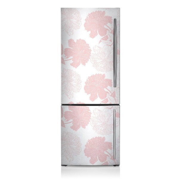 Magnetiskt kylskåpsöverdrag Rosa blommor