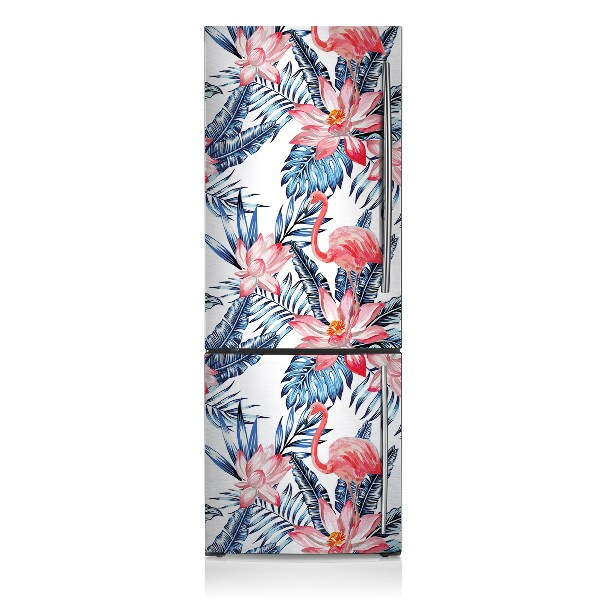 Magnetiskt kylskåp skydd Målad flamingo