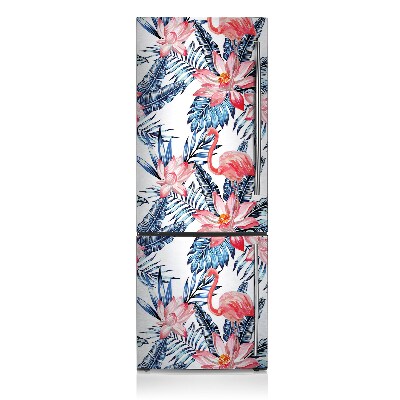 Magnetiskt kylskåp skydd Målad flamingo