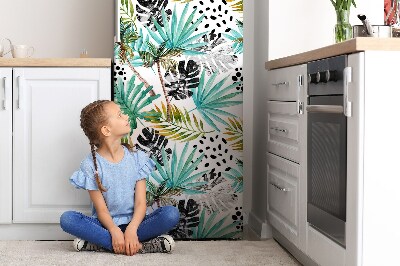Magnetiskt kylskåp skydd Palmer och löv