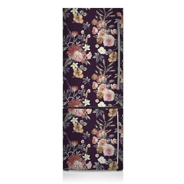 Magnetiskt kylskåpsöverdrag Trädgård med blommor