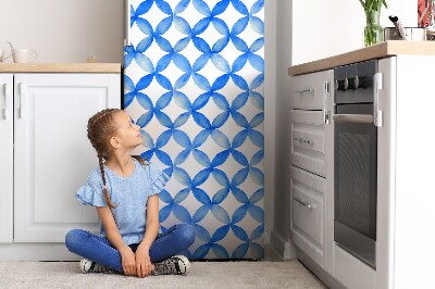 Magnetiskt kylskåpsöverdrag Blå cirklar