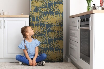 Magnetiskt kylskåpsöverdrag Gyllene blommor