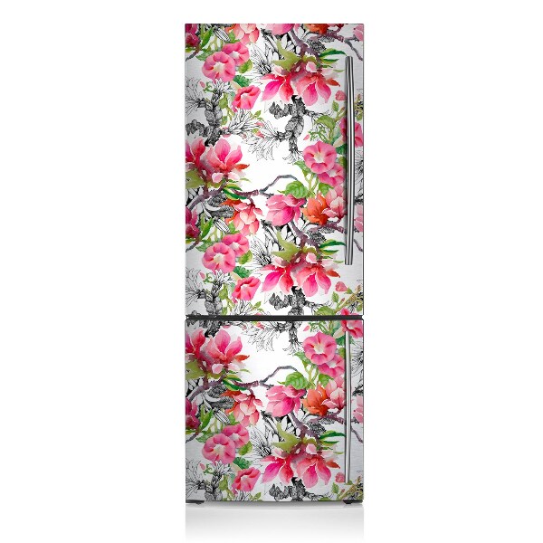 Magnetiskt kylskåp skydd Akvarell blommor