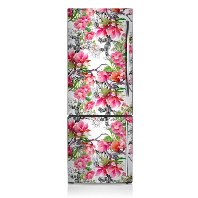 Magnetiskt kylskåp skydd Akvarell blommor