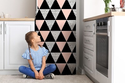 Magnetiskt kylskåpsöverdrag Geometriska trianglar