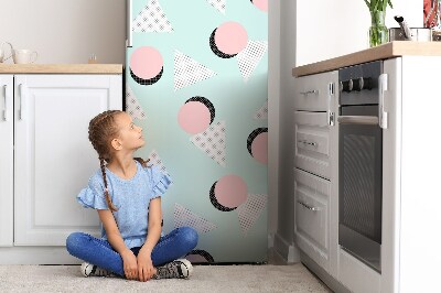 Magnetiskt kylskåpsöverdrag Cirklar och trianglar