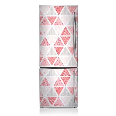 Magnetiskt kylskåpsöverdrag Rosa trianglar