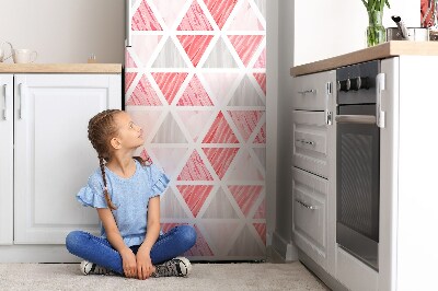Magnetiskt kylskåpsöverdrag Rosa trianglar