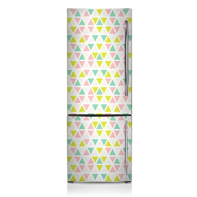 Magnetiskt kylskåpsöverdrag Färgglada trianglar