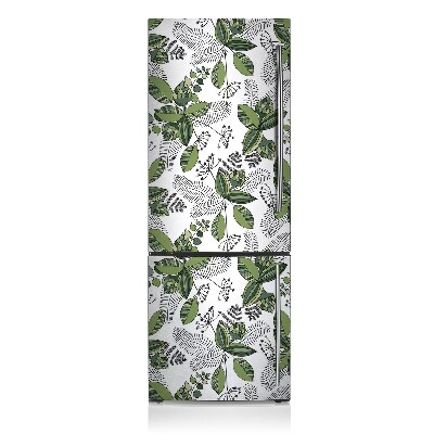 Magnetiskt kylskåpsöverdrag Botaniskt mönster