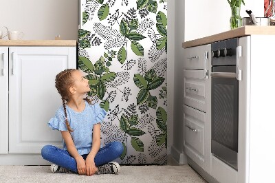 Magnetiskt kylskåpsöverdrag Botaniskt mönster