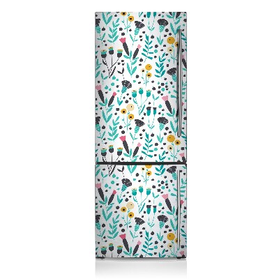 Magnetiskt kylskåp skydd Skandinavisk blomma