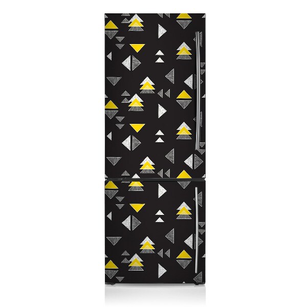 Magnetiskt kylskåpsöverdrag Ritade trianglar