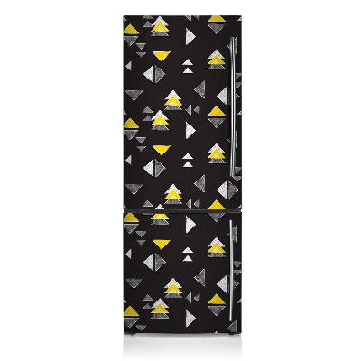Magnetiskt kylskåpsöverdrag Ritade trianglar