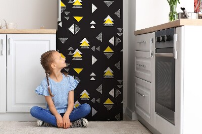 Magnetiskt kylskåpsöverdrag Ritade trianglar