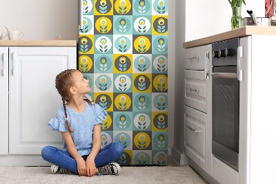 Magnetiskt kylskåpsöverdrag Blommönster