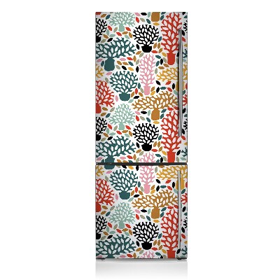 Magnetiskt kylskåpsöverdrag Doodle träd