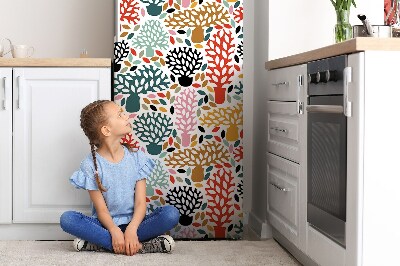 Magnetiskt kylskåpsöverdrag Doodle träd