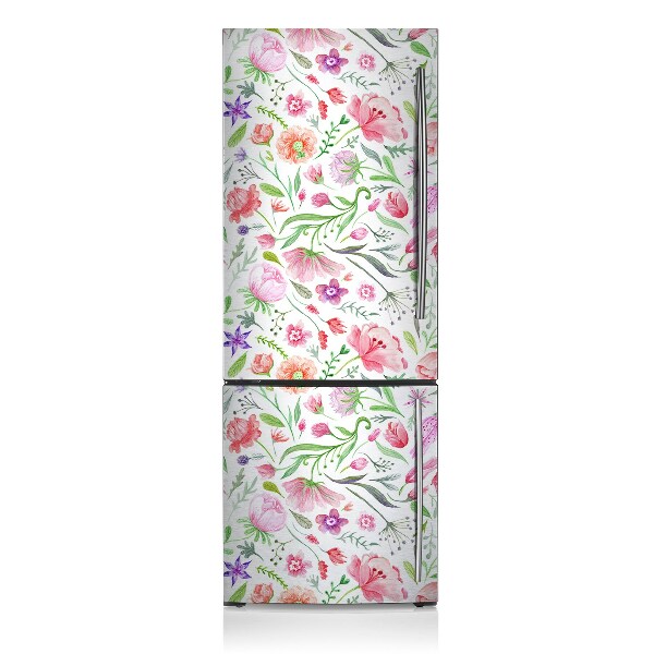 Magnetiskt kylskåpsöverdrag Målade blommor