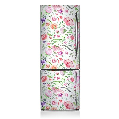 Magnetiskt kylskåpsöverdrag Målade blommor