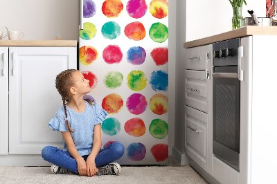 Magnetiskt kylskåpsöverdrag Målade prickar