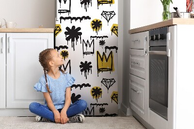 Magnetiskt kylskåp skydd Graffiti krona