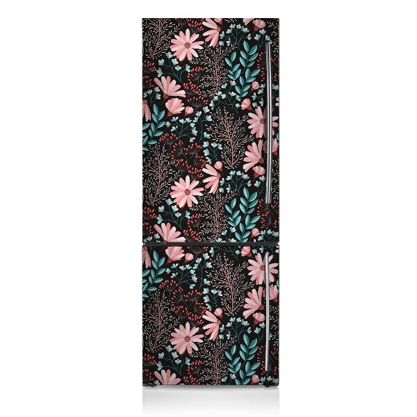 Magnetiskt kylskåpsöverdrag Vintage blommor