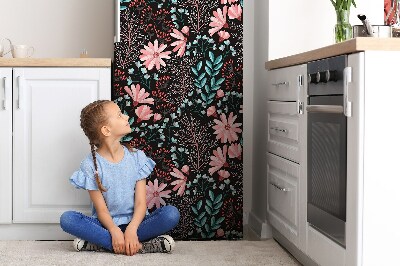 Magnetiskt kylskåpsöverdrag Vintage blommor