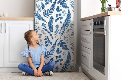 Magnetiskt kylskåp skydd Blå ormbunke
