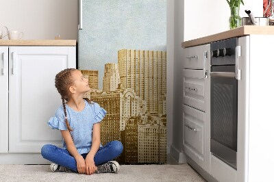 Magnetiskt kylskåpsöverdrag Skyskrapor på Manhattan