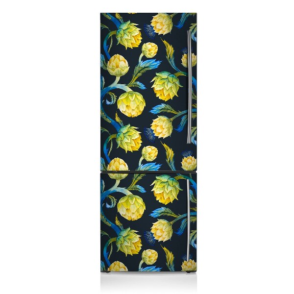 Magnetiskt kylskåp skydd Kronärtskocka blommor